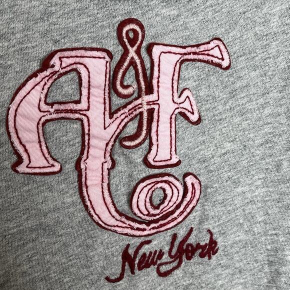 Abercrombie & Fitch Y2K Logo Baby Tee Womens M 1892 Collection T Shirt Pink - Picture 3 of 6